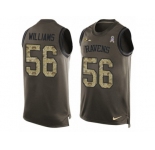 Men's Nike Baltimore Ravens #56 Tim Williams Limited Green Salute to Service Tank Top NFL Jersey