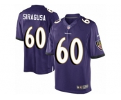 Men's Nike Baltimore Ravens #60 Nico Siragusa Limited Purple Team Color NFL Jersey