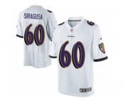 Men's Nike Baltimore Ravens #60 Nico Siragusa Limited White NFL Jersey
