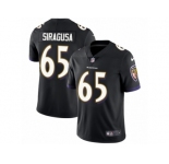 Men's Nike Baltimore Ravens #65 Nico Siragusa Black Alternate Vapor Untouchable Limited Player NFL Jersey