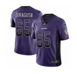Men's Nike Baltimore Ravens #65 Nico Siragusa Limited Purple Rush Drift Fashion NFL Jersey