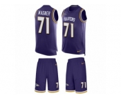 Men's Nike Baltimore Ravens #71 Ricky Wagner Limited Purple Tank Top Suit NFL Jersey