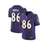 Men's Nike Baltimore Ravens #86 Nick Boyle Vapor Untouchable Limited Purple Team Color NFL Jersey