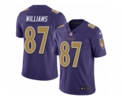 Men's Nike Baltimore Ravens #87 Maxx Williams Limited Purple Rush NFL Jersey