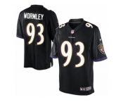 Men's Nike Baltimore Ravens #93 Chris Wormley Limited Black Alternate NFL Jersey