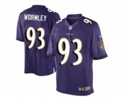 Men's Nike Baltimore Ravens #93 Chris Wormley Limited Purple Team Color NFL Jersey