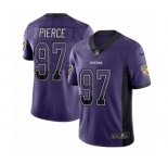 Men's Nike Baltimore Ravens #97 Michael Pierce Limited Purple Rush Drift Fashion NFL Jersey