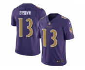 Nike Baltimore Ravens #13 John Brown Purple Men Stitched NFL Limited Rush Jersey