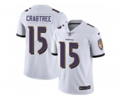 Nike Baltimore Ravens #15 Michael Crabtree White Men Stitched NFL Vapor Untouchable Limited Jersey