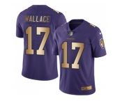 Nike Baltimore Ravens #17 Mike Wallace Purple Men's Stitched NFL Limited Gold Rush Jersey