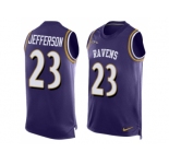 Nike Baltimore Ravens #23 Tony Jefferson Purple Team Color Men's Stitched NFL Limited Tank Top Jersey