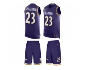 Nike Baltimore Ravens #23 Tony Jefferson Purple Team Color Men's Stitched NFL Limited Tank Top Suit Jersey