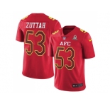 Nike Baltimore Ravens #53 Jeremy Zuttah Red Men's Stitched NFL Limited AFC 2017 Pro Bowl Jersey