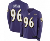 Nike Baltimore Ravens #96 Brent Urban Limited Purple Therma Long Sleeve NFL Jersey