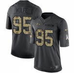 Nike Ravens #95 Derek Wolfe Black Men's Stitched NFL Limited 2016 Salute to Service Jersey