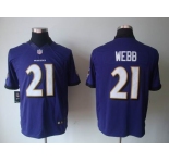 nike nfl jerseys baltimore ravens #21 webb purple[nike limited]