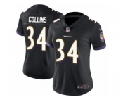 Women Nike Baltimore Ravens #34 Alex Collins Black Alternate Vapor Untouchable Limited Player NFL Jersey