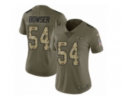 Women Nike Baltimore Ravens #54 Tyus Bowser Limited Olive Camo Salute to Service NFL Jersey