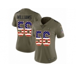 Women Nike Baltimore Ravens #56 Tim Williams Limited Olive USA Flag Salute to Service NFL Jersey