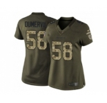 Women Nike Baltimore Ravens #58 Elvis Dumervil Green Salute to Service Jerseys