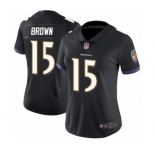 Women's Baltimore Ravens #15 Marquise Brown Black Alternate Vapor Untouchable Limited Player Football Jersey