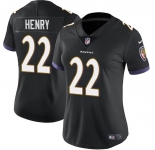 Women's Baltimore Ravens #22 Derrick Henry Black Football Stitched Jersey(Run Small)