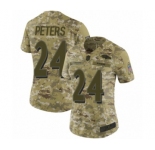 Women's Baltimore Ravens #24 Marcus Peters Limited Camo 2018 Salute to Service Football Jersey