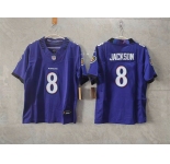 Women's Baltimore Ravens #8 Lamar Jackson Purple F.U.S.E. Vapor Football Jersey