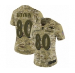 Women's Baltimore Ravens #80 Miles Boykin Limited Camo 2018 Salute to Service Football Jersey