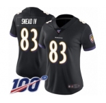 Women's Baltimore Ravens #83 Willie Snead IV Black Alternate Vapor Untouchable Limited Player 100th Season Football Jersey