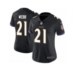 Women's Nike Baltimore Ravens #21 Lardarius Webb Vapor Untouchable Limited Black Alternate NFL Jersey