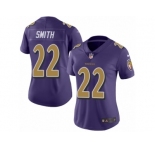 Women's Nike Baltimore Ravens #22 Jimmy Smith Limited Purple Rush NFL Jersey