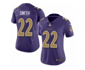 Women's Nike Baltimore Ravens #22 Jimmy Smith Limited Purple Rush NFL Jersey
