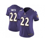 Women's Nike Baltimore Ravens #22 Jimmy Smith Vapor Untouchable Limited Purple Team Color NFL Jersey
