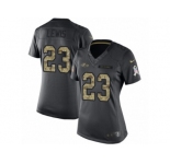 Women's Nike Baltimore Ravens #23 Kendrick Lewis Limited Black 2016 Salute to Service NFL Jersey