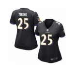 Women's Nike Baltimore Ravens #25 Tavon Young Game Black Alternate NFL Jersey