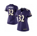 Women's Nike Baltimore Ravens #32 Eric Weddle Limited Purple Team Color NFL Jersey