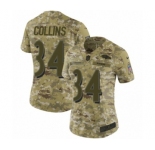 Women's Nike Baltimore Ravens #34 Alex Collins Limited Camo 2018 Salute to Service NFL Jersey
