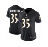 Women's Nike Baltimore Ravens #35 Kyle Arrington Limited Black Alternate NFL Jersey