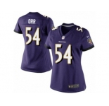 Women's Nike Baltimore Ravens #54 Zach Orr Limited Purple Team Color NFL Jersey