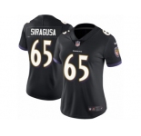 Women's Nike Baltimore Ravens #65 Nico Siragusa Black Alternate Vapor Untouchable Limited Player NFL Jersey