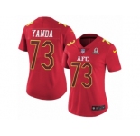 Women's Nike Baltimore Ravens #73 Marshal Yanda Limited Red 2017 Pro Bowl NFL Jersey