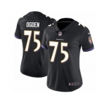 Women's Nike Baltimore Ravens #75 Jonathan Ogden Vapor Untouchable Limited Black Alternate NFL Jersey