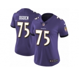 Women's Nike Baltimore Ravens #75 Jonathan Ogden Vapor Untouchable Limited Purple Team Color NFL Jersey