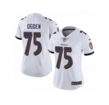 Women's Nike Baltimore Ravens #75 Jonathan Ogden Vapor Untouchable Limited White NFL Jersey