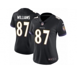 Women's Nike Baltimore Ravens #87 Maxx Williams Vapor Untouchable Limited Black Alternate NFL Jersey