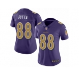 Women's Nike Baltimore Ravens #88 Dennis Pitta Limited Purple Rush NFL Jersey