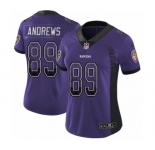 Women's Nike Baltimore Ravens #89 Mark Andrews Limited Purple Rush Drift Fashion NFL Jersey