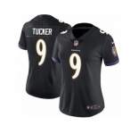 Women's Nike Baltimore Ravens #9 Justin Tucker Vapor Untouchable Limited Black Alternate NFL Jersey