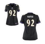 Women's Nike Baltimore Ravens #92 Bronson Kaufusi Black Alternate NFL Jersey